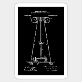 Tesla Coil Patent White Magnet